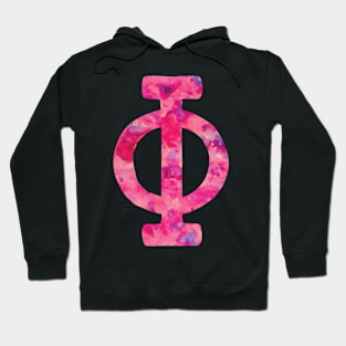 Phi greek symbol watercolor Hoodie